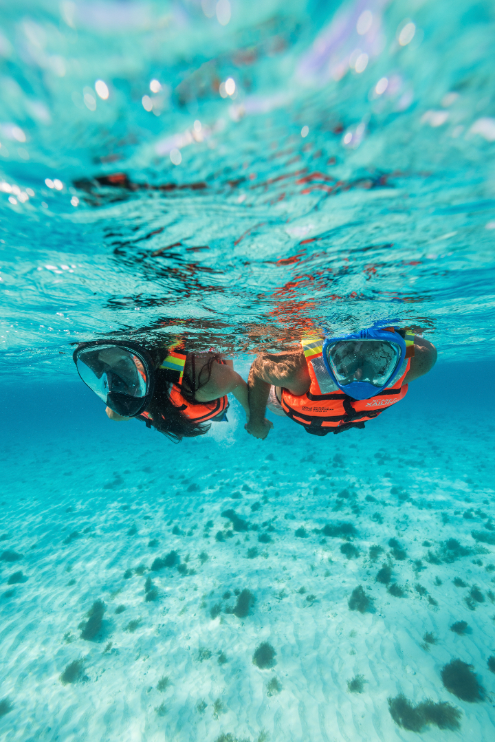 Snorkel en aguas cristalinas de Xcaret